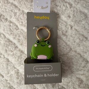 Heyday Frog AirTag Keychain Holder Cute Green Silicone Case